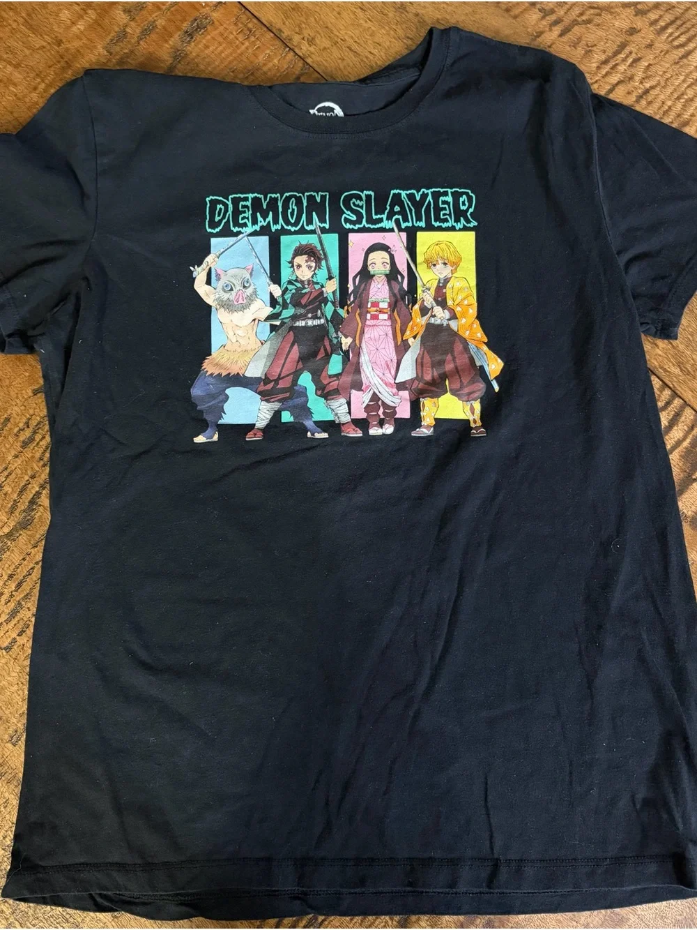 Official Demon Slayer Anime Graphic T-Shirt - Black L